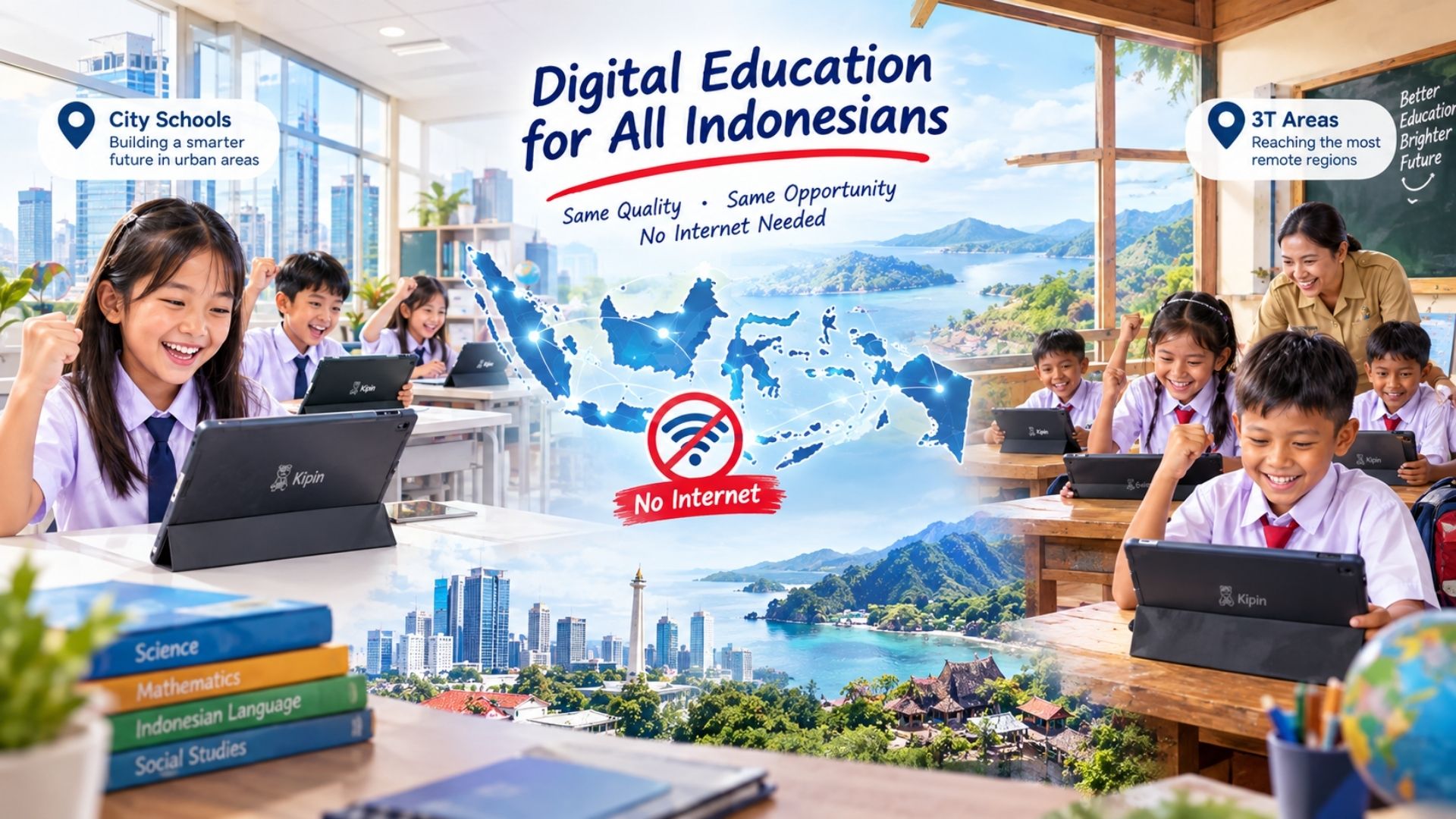 Digitizing Offline Learning for Equitable Education Across Indonesia